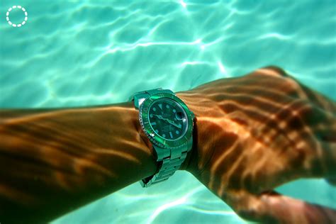 swimming with rolex submariner